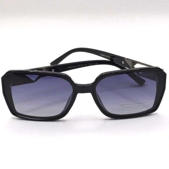 Prada Women’s Oversized Sunglasses | Black Frame | Gray Gradient | New | No Box - Picture 2 of 15